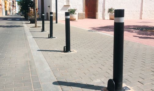 bornes flexibles amovibles installées